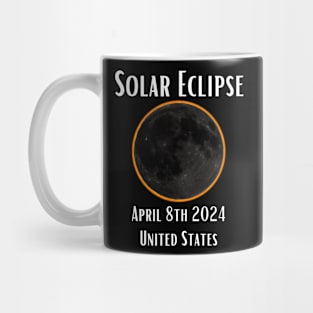 Solar Eclipse United States Total Eclipse Gift For American April 8th 2024 Astronomy Sun Moon Space Enthusiast Mug